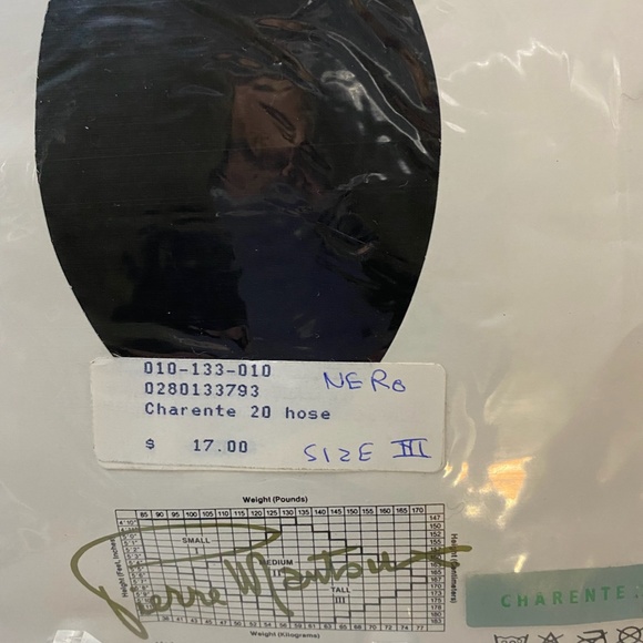 Brand new/never opened Pierre Mantoux Size III Nero Hose - Picture 3 of 4